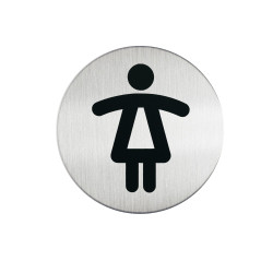 Durable Pictogram Sign WC Women 83mm Silver