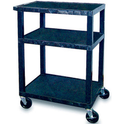 Tuffy Utility Trolley 3 Shelf H86cm Black