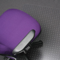 Marbig Polycarbonate Chair Mat Notched Based For Medium Pile Carpet 90 x 120cm Clear