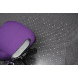 Marbig Polycarbonate Chair Mat Notched Based For Medium Pile Carpet 120 x 150cm Clear