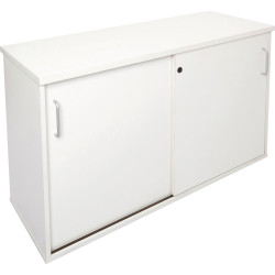 Rapidline Rapid Span Credenza 1200W x 450D x 730mmH Lockable Sliding Doors White