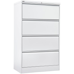 Rapidline GO Lateral Filing Cabinet 4 Drawer 900W x 473D x 1321mmH White