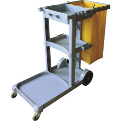 Cleanlink Janitors Trolley 3 Tier Grey