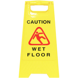 Cleanlink A-Frame Safety Sign Wet Floor 320x310x650mm Yellow