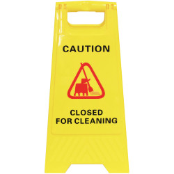 Cleanlink A-Frame Safety Sign Closed For Cleaning 320x310x650mm Yellow