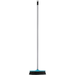 Cleanlink Indoor Broom Stiff Bristle 12 Inch Head with Aluminium Handle