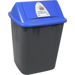 Italplast Waste Separation Bin 32 Litres Blue Paper & Cardboard