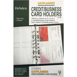 Debden Dayplanner Refill Credit/Business Card Holder Desk Edition 140x216mm