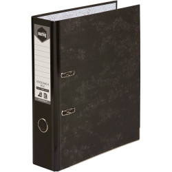 Marbig Lever Arch Binder A4 75mm Board Reinforced Spine Mottle Black