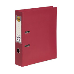 Marbig Linen PE Lever Arch Binder A4 75mm Deep Red