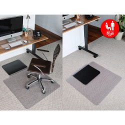 Jastek Sit Or Stand Anti Fatigue Mat 91 x 134cm For Carpet And Hard Floors Clear