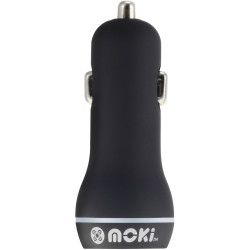 Moki Dual USB Car Charger Black