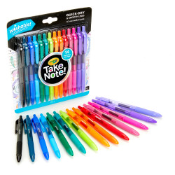 Crayola Take Note Washable Gel Retractable Pen Medium 0.7mm Pack of 14