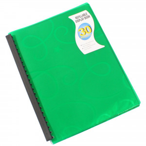 Bantex Display Book A4 Refillable 30 Pocket Jewel Green