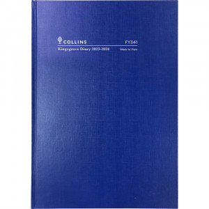 Collins Kingsgrove Financial Year Diary A4 Week to View Blue