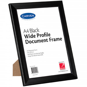 Carven Document Frame Wide Profile A4 Black