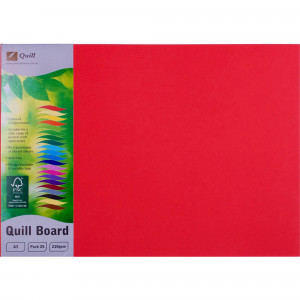 Quill Board A3 210gsm Red Pack of 25