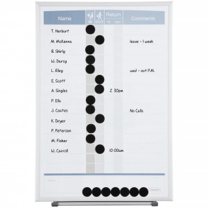 Quartet Planer Board Matrix In / Out 410x280mm Portrait