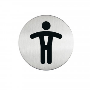 Durable Pictogram Sign WC Men 83mm Silver